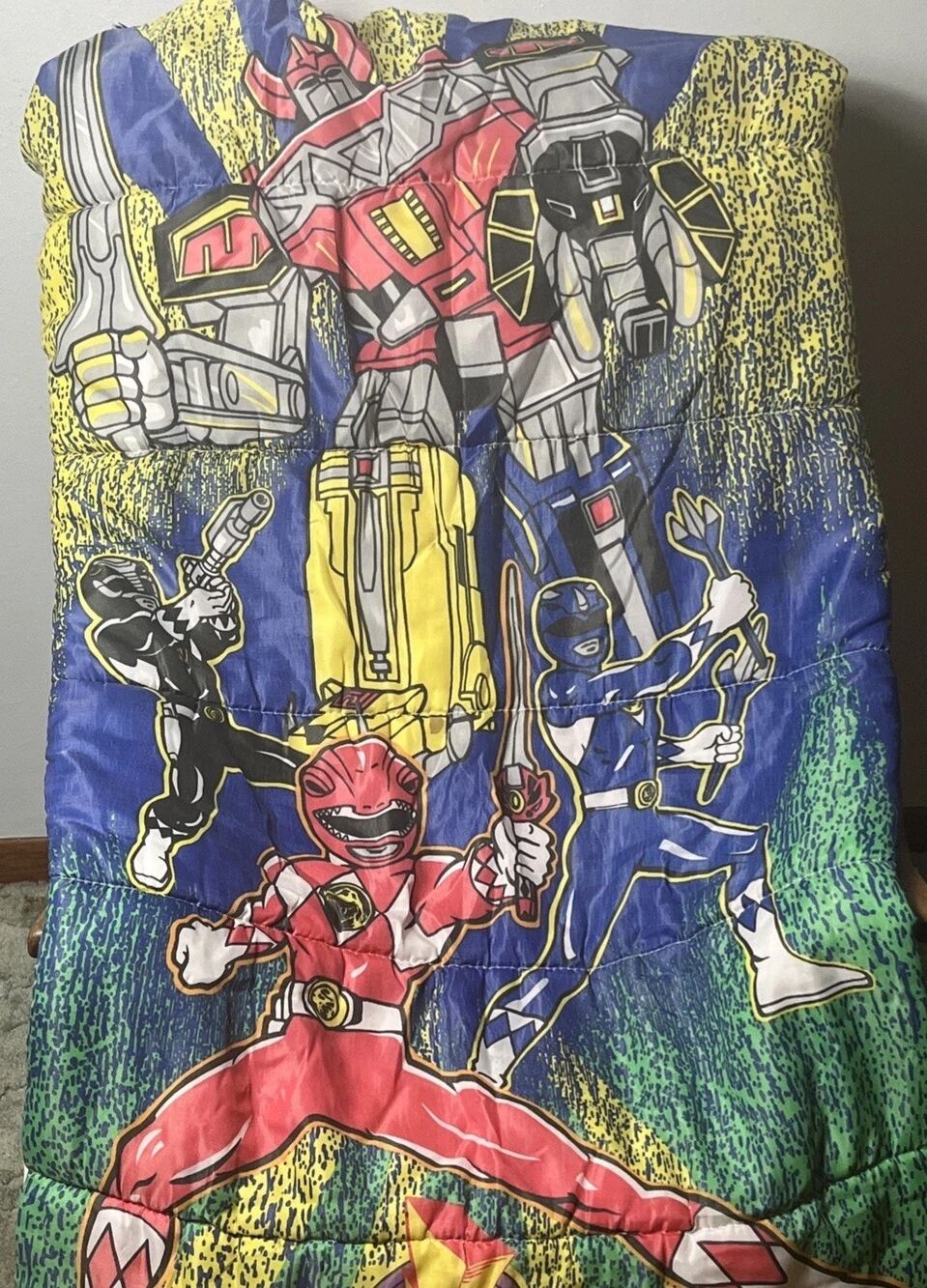 Vintage 1994 Mighty Morphin Power Rangers Sleeping Bag 30" x 57"